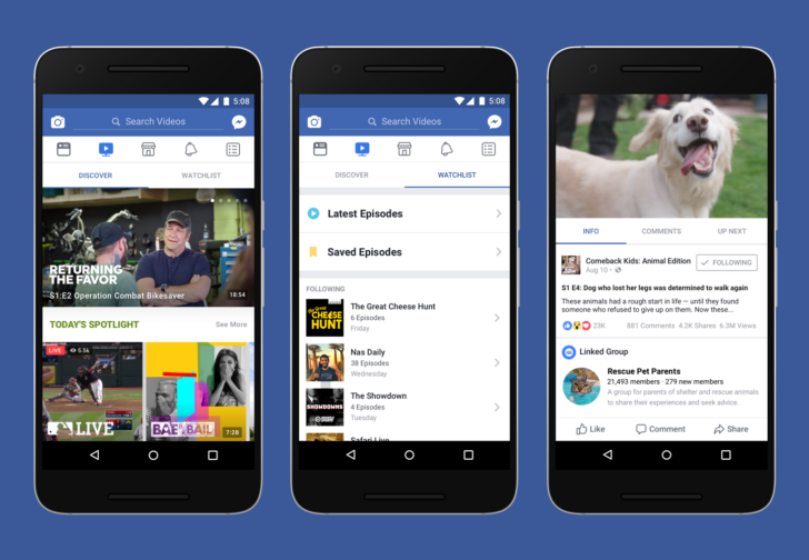 Facebook อาจมีการเปิดตัว Watch หน้าสำหรับวิดีโอคอนเทนต์ให้กับผู้ใช้ทั่วโลกภายในปีนี้