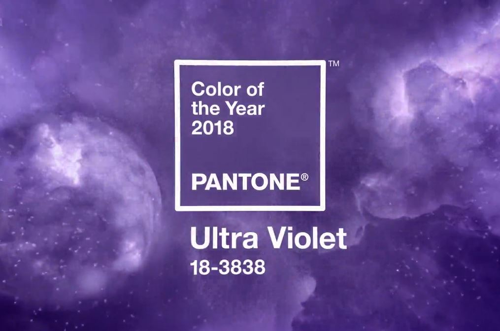 Pantone ประกาศให้สี ULTRA VIOLET เป็นสีประจำปี 2018 